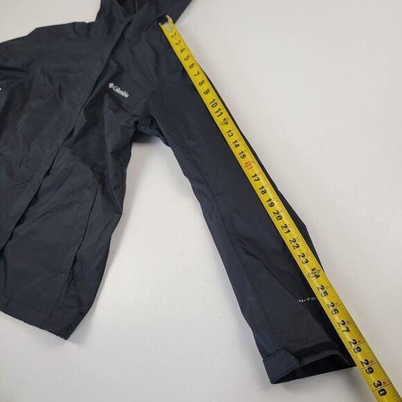 Columbia Omni-tech Hooded Rain Jacket Black Full Zip Women's Sz XS Outdoor - Picture 7 of 15